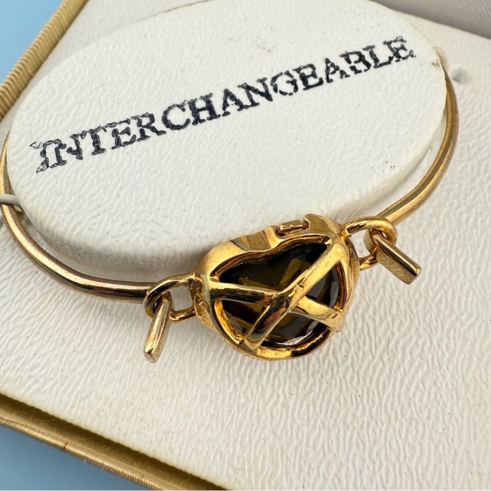 Gold Bracelet With Interchangeable Gemstones - image 3